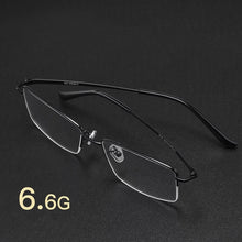 Load image into Gallery viewer, Men&#39;s pure titanium half frame glasses frame ultra light mature business myopia glasses optical prescription glasses frame F2320