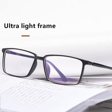 Load image into Gallery viewer, Men&#39;s retro full frame glasses plastic steel square glasses ultra light large frame glasses frame optical prescription glasses
