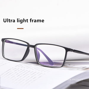 Men's retro full frame glasses plastic steel square glasses ultra light large frame glasses frame optical prescription glasses