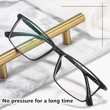 Load image into Gallery viewer, Men&#39;s retro full frame glasses plastic steel square glasses ultra light large frame glasses frame optical prescription glasses