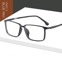 Load image into Gallery viewer, Men&#39;s retro full frame glasses plastic steel square glasses ultra light large frame glasses frame optical prescription glasses