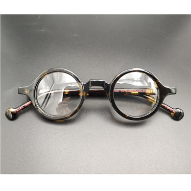 Men's retro small round glasses frame,  retro acetate optical glasses transparent lens reading glasses ladies