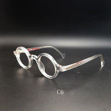 Carica l&#39;immagine nel visualizzatore di Gallery, Men&#39;s retro small round glasses frame,  retro acetate optical glasses transparent lens reading glasses ladies