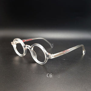 Men's retro small round glasses frame,  retro acetate optical glasses transparent lens reading glasses ladies
