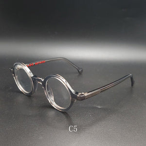Men's retro small round glasses frame,  retro acetate optical glasses transparent lens reading glasses ladies