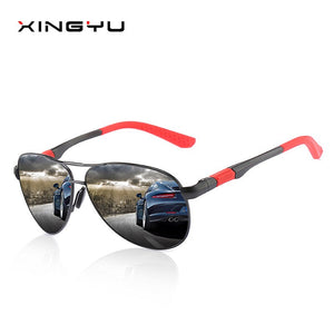 Men's sunglasses Aluuminium Magnesium frame outdoor sunglasses fishing sunglasses driving sunglasses with box and case