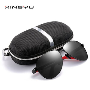 Men's sunglasses Aluuminium Magnesium frame outdoor sunglasses fishing sunglasses driving sunglasses with box and case