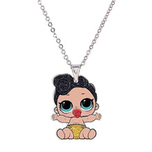 Load image into Gallery viewer, Acrylic Cartoon Girl Necklaces &amp; Pendants Little Girl&#39;s Jewelry Necklace Flatback Resin Charm Necklace Ras De Cou