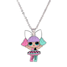 Load image into Gallery viewer, Acrylic Cartoon Girl Necklaces &amp; Pendants Little Girl&#39;s Jewelry Necklace Flatback Resin Charm Necklace Ras De Cou