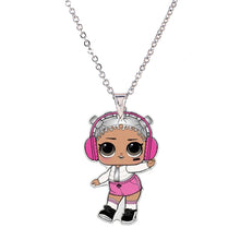 Load image into Gallery viewer, Acrylic Cartoon Girl Necklaces &amp; Pendants Little Girl&#39;s Jewelry Necklace Flatback Resin Charm Necklace Ras De Cou