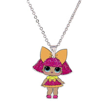 Load image into Gallery viewer, Acrylic Cartoon Girl Necklaces &amp; Pendants Little Girl&#39;s Jewelry Necklace Flatback Resin Charm Necklace Ras De Cou