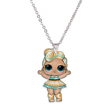 Load image into Gallery viewer, Acrylic Cartoon Girl Necklaces &amp; Pendants Little Girl&#39;s Jewelry Necklace Flatback Resin Charm Necklace Ras De Cou