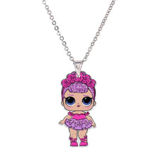 Load image into Gallery viewer, Acrylic Cartoon Girl Necklaces &amp; Pendants Little Girl&#39;s Jewelry Necklace Flatback Resin Charm Necklace Ras De Cou