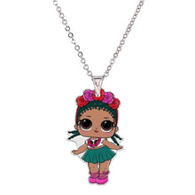 Load image into Gallery viewer, Acrylic Cartoon Girl Necklaces &amp; Pendants Little Girl&#39;s Jewelry Necklace Flatback Resin Charm Necklace Ras De Cou