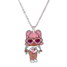 Load image into Gallery viewer, Acrylic Cartoon Girl Necklaces &amp; Pendants Little Girl&#39;s Jewelry Necklace Flatback Resin Charm Necklace Ras De Cou