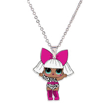 Load image into Gallery viewer, Acrylic Cartoon Girl Necklaces &amp; Pendants Little Girl&#39;s Jewelry Necklace Flatback Resin Charm Necklace Ras De Cou