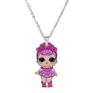 Collane e ciondoli per ragazza con fiocco in acrilico per gioielli per bambini Collana girocollo con ciondolo in resina con retro piatto 