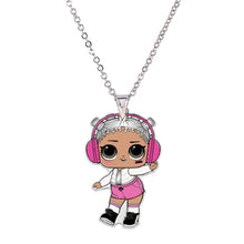 Load image into Gallery viewer, Acrylic Cartoon Princess Girl Necklaces &amp; Pendants Flatback Resin Charm Dance Girl Doll Pendant Necklace Jewelry