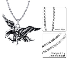 Load image into Gallery viewer, Mens Necklaces Stainless Steel Flying Eagle Pendant Choker Male HipHop Biker Fashion Animal Jewelry Costume Accessorie