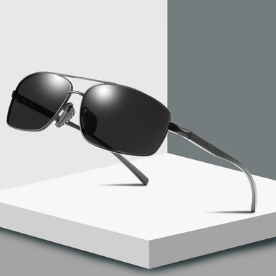 Mens Polarized Sunglasses Aluminum Frame Glasses Classic Retro Men Rectangle Sun Glasses  UV400