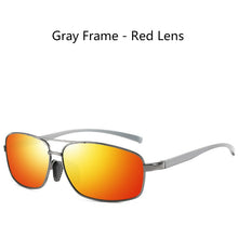 Load image into Gallery viewer, Mens Polarized Sunglasses Aluminum Frame Glasses Classic Retro Men Rectangle Sun Glasses  UV400