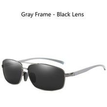 Load image into Gallery viewer, Mens Polarized Sunglasses Aluminum Frame Glasses Classic Retro Men Rectangle Sun Glasses  UV400