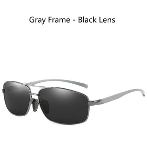 Mens Polarized Sunglasses Aluminum Frame Glasses Classic Retro Men Rectangle Sun Glasses  UV400