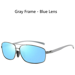 Mens Polarized Sunglasses Aluminum Frame Glasses Classic Retro Men Rectangle Sun Glasses  UV400