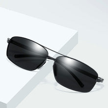 Load image into Gallery viewer, Mens Polarized Sunglasses Aluminum Frame Glasses Classic Retro Men Rectangle Sun Glasses  UV400