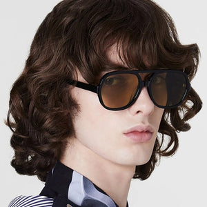 Mens Retro Pilot Sunglasses For Women Classic Large Oversized Square UV400 Outdoor Goggles Lunette De Soleil Femme Double Bridge