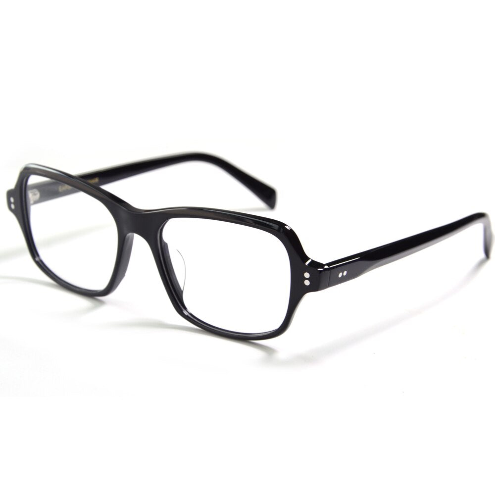 Mens Square Glasses Frame Handmade  Acetate Eyeglasses Takeshi Kaneshiro Vintage Leopard Eyeglasses Diopter Eyewear