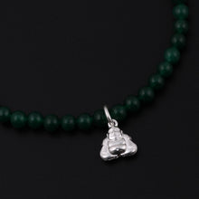 Load image into Gallery viewer, Natural Gemstone Agate Beads Charm Bracelet and 925 Sterling Silver Clover Heart Smile Pendant for Women's Fine Jewelry