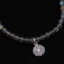 Load image into Gallery viewer, Natural Gemstone Moonstone Beads Elastic Charm Bracelets Solid 925 Sterling Silver star Pendant for Women's Jewelry