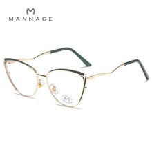 Load image into Gallery viewer, Metal Anti Blue Ray Cat Eye Glasses Frame Men Women Blue Light Blocking Eyeglasses Ladies Optical Frame