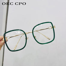 Load image into Gallery viewer, Metal Black Classic Square Clear Glasses Frame Women Men Anti Blue Light Glasses Clear Lens Optical Reading Eyeglasses