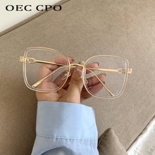 Load image into Gallery viewer, Metal Black Classic Square Clear Glasses Frame Women Men Anti Blue Light Glasses Clear Lens Optical Reading Eyeglasses