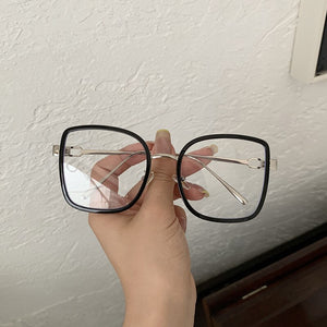 Metal Black Classic Square Clear Glasses Frame Women Men Anti Blue Light Glasses Clear Lens Optical Reading Eyeglasses
