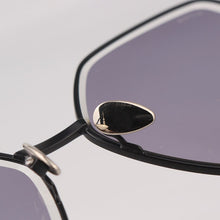 Load image into Gallery viewer, Metal Butterfly sunglasses women with pearls chain cutout lenses