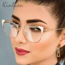 Load image into Gallery viewer, Metal Cat Eye Glasses Frames for Women Vintage Clear Lens Eyeglasses Women's Frame Optical Ladies Oculos Gafas Feminino 2020