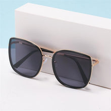 Load image into Gallery viewer, Metal Cat Eye Nearsighted Sunglasses Finished Gray Lens Women Square Prescription Eyeglasses Diopter 0 -0.5 -1.0 -1.5 To -6.0