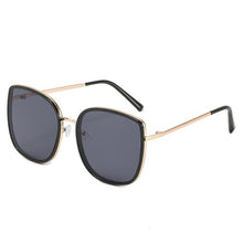 Load image into Gallery viewer, Metal Cat Eye Nearsighted Sunglasses Finished Gray Lens Women Square Prescription Eyeglasses Diopter 0 -0.5 -1.0 -1.5 To -6.0