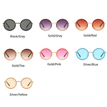 Load image into Gallery viewer, Metal Classic Vintage Round Sunglasses Luxury Brand Designer Sun Glasses With Chain Unique elegance Womens Shades lunette