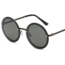 Load image into Gallery viewer, Metal Classic Vintage Round Sunglasses Luxury Brand Designer Sun Glasses With Chain Unique elegance Womens Shades lunette