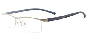 Metal Colourful Medium Eyeglasses Frame Men Half Rim Brow Line Spectacle For Prescription Myopia Lenses