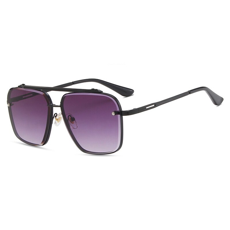 Metal Diamond Trim Big Face Glasses 2023 Sunglasses European and American Men's Sunglasses