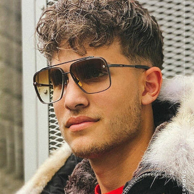 Metal Diamond Trim Big Face Glasses 2023 Sunglasses European and American Men's Sunglasses
