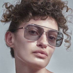 Metal Diamond Trim Big Face Glasses 2023 Sunglasses European and American Men's Sunglasses