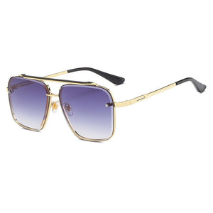 Metal Diamond Trim Big Face Glasses 2023 Sunglasses European and American Men's Sunglasses