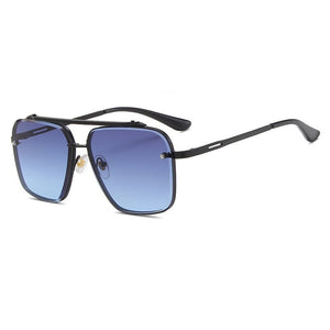 Metal Diamond Trim Big Face Glasses 2023 Sunglasses European and American Men's Sunglasses