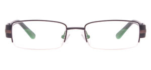 Metal Eyeglass Frames Half Rim Rectangle Spectacles Men Classic Prescription Glasses For Myopia & Reading